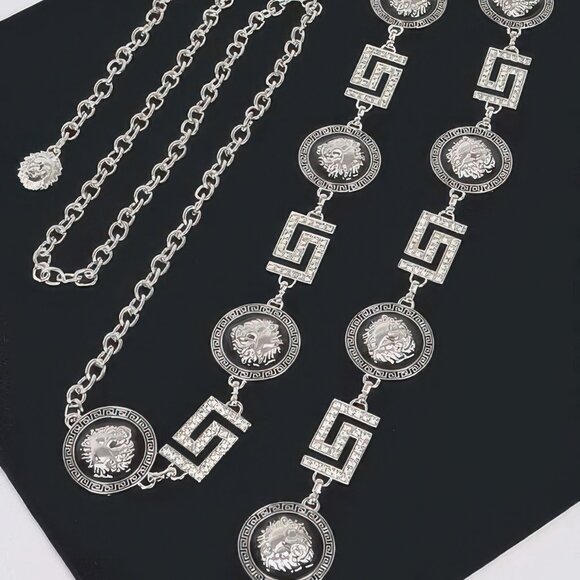 Metal Rhinestone Plus Size Chain Belt - Picture 4 of 6